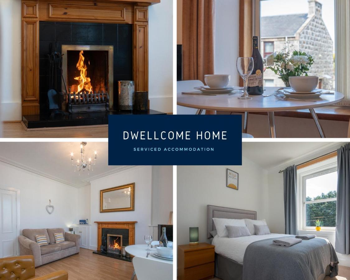 Dwellcome Home Ltd 1 Bed Apt, Half Mile To Union Street Yet Quiet, Free Parking, Fast Wifi, Ideal For Long Term Contractor, Etc Stays, Fully Equipped Kitchen, Regular Housekeeping Option - See Our Site For Assurance Aberdeen Exteriör bild